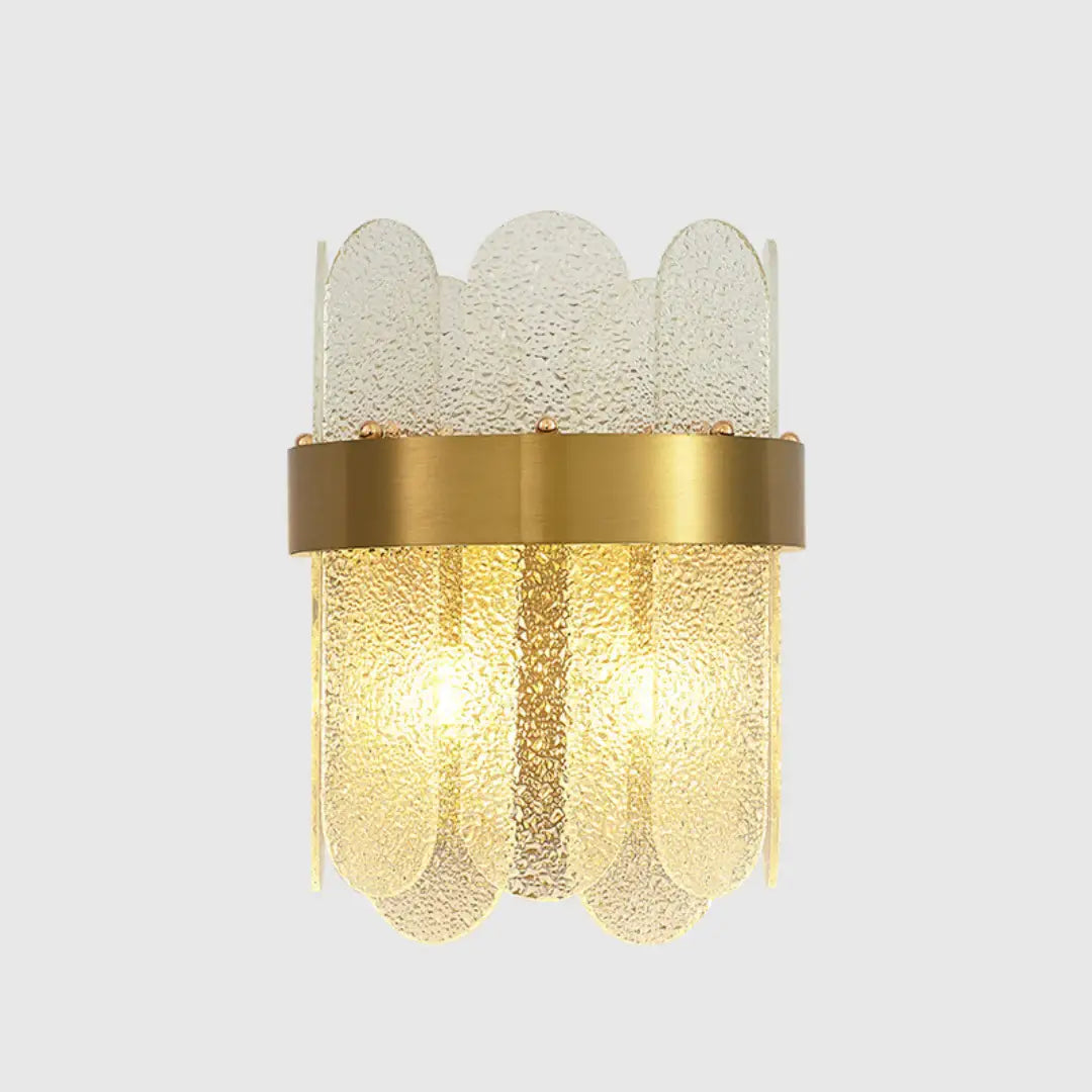 Gold Oval Glass Wall Lamp