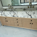 Porcelain Double Sink Corchia Gold - Italian Calacatta Marble