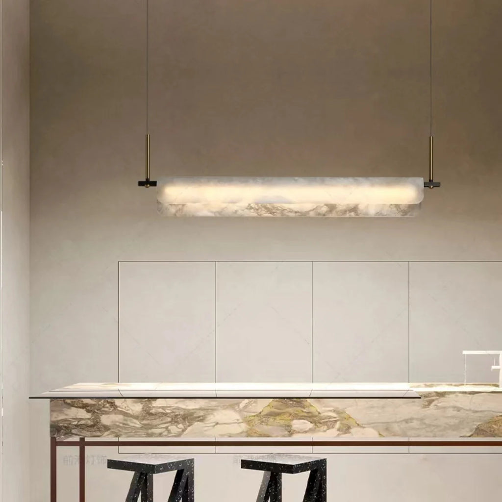 Alabaster Dining Linear Chandelier