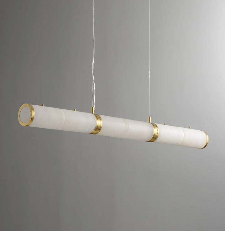 Alabaster Pillar Linear Chandelier