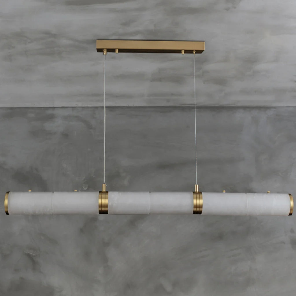 Alabaster Pillar Linear Chandelier