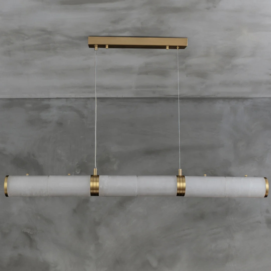 Alabaster Pillar Linear Chandelier