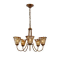 Amber Wavy Glass Chandelier