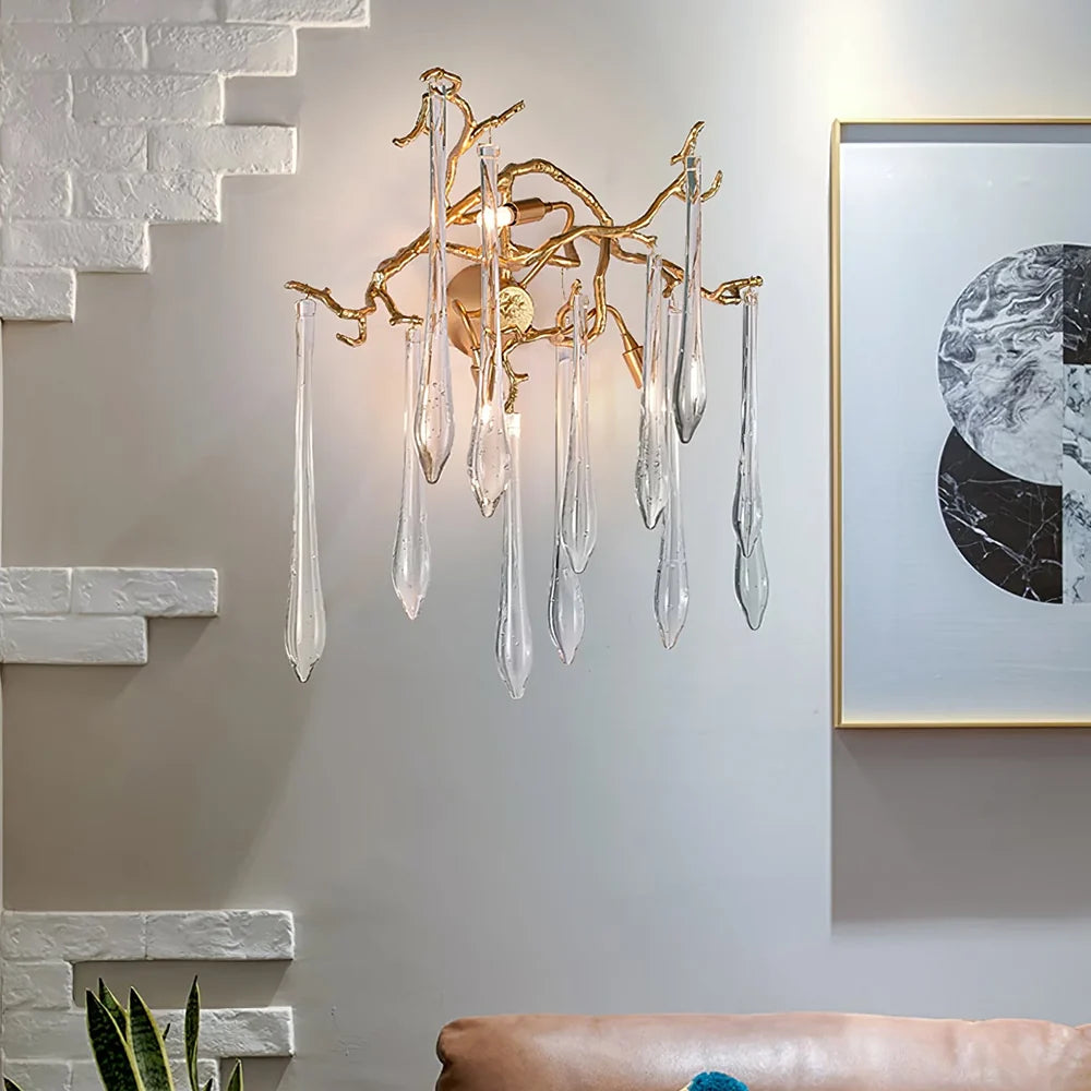 Aqua Salix Crystal Wall Lamp