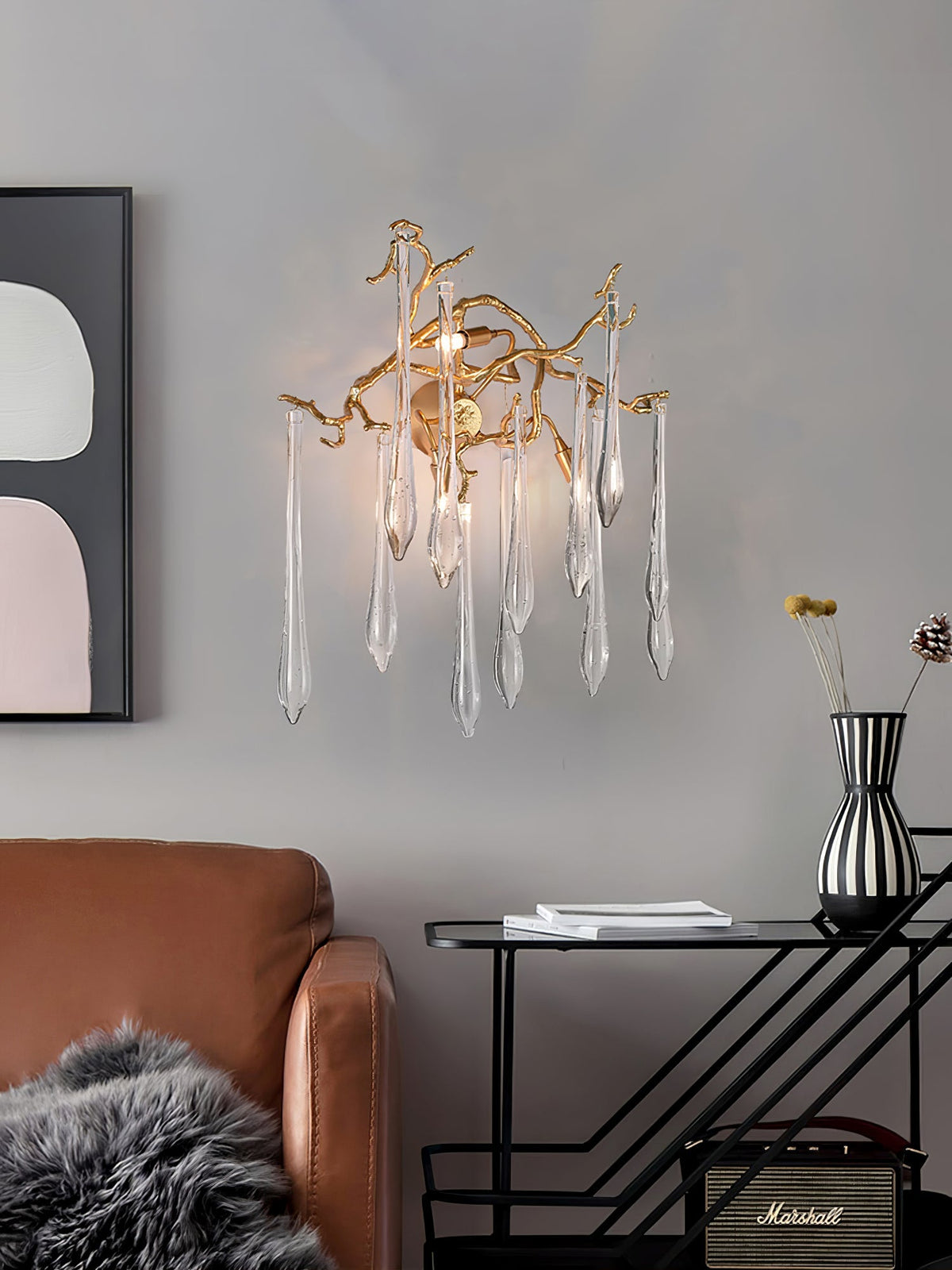 Aqua Salix Crystal Wall Lamp