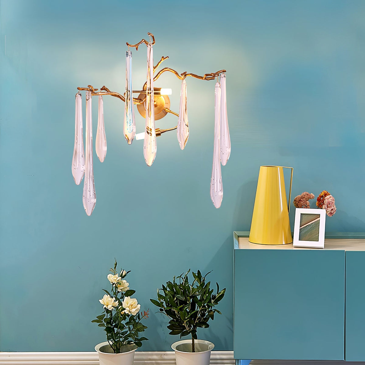 Aqua Salix Crystal Wall Lamp