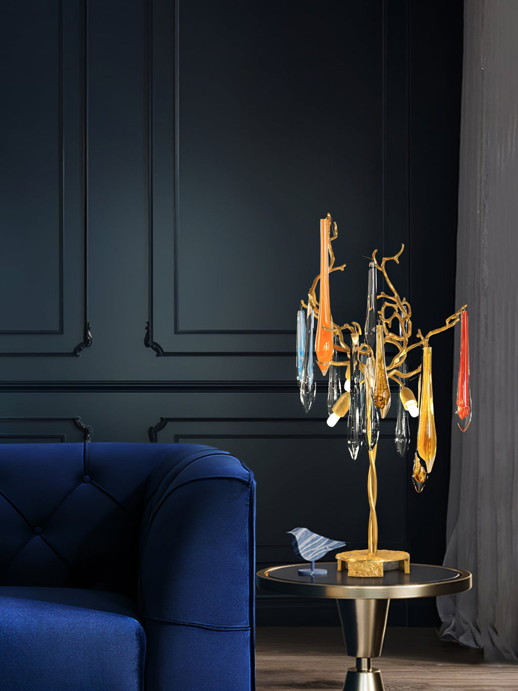 Aqua Willow Table Lamp
