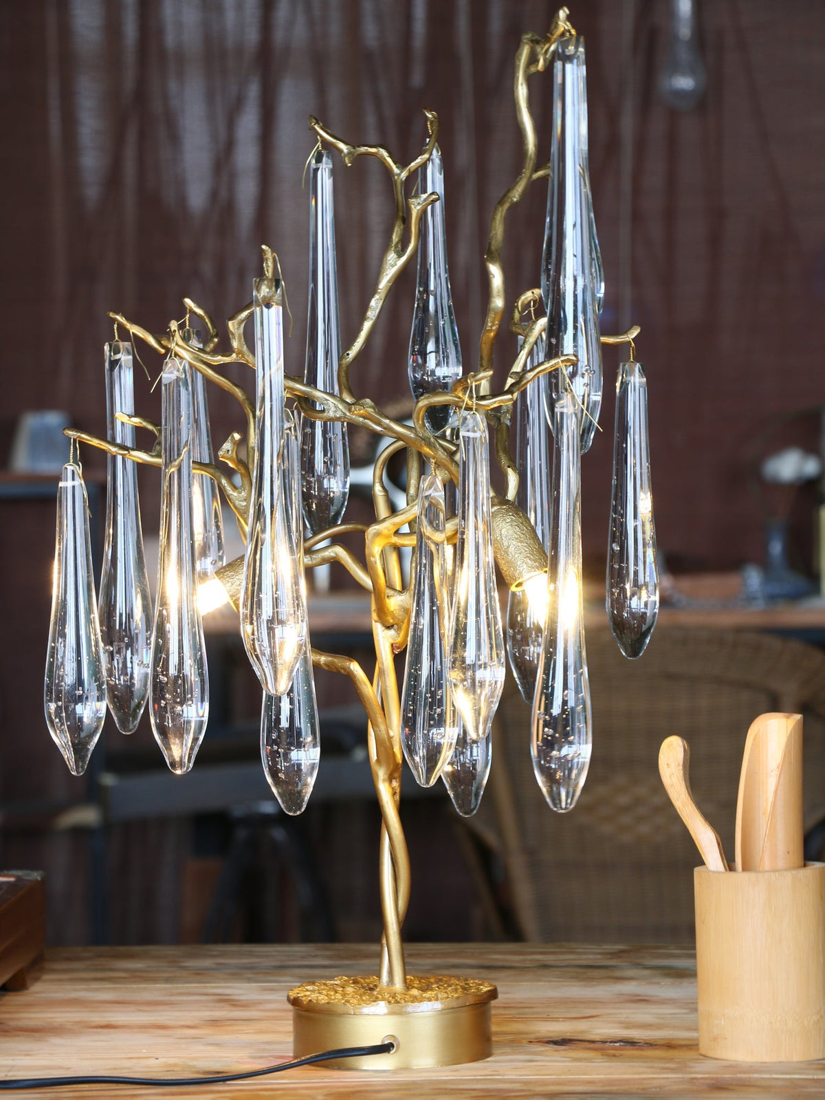 Aqua Willow Table Lamp