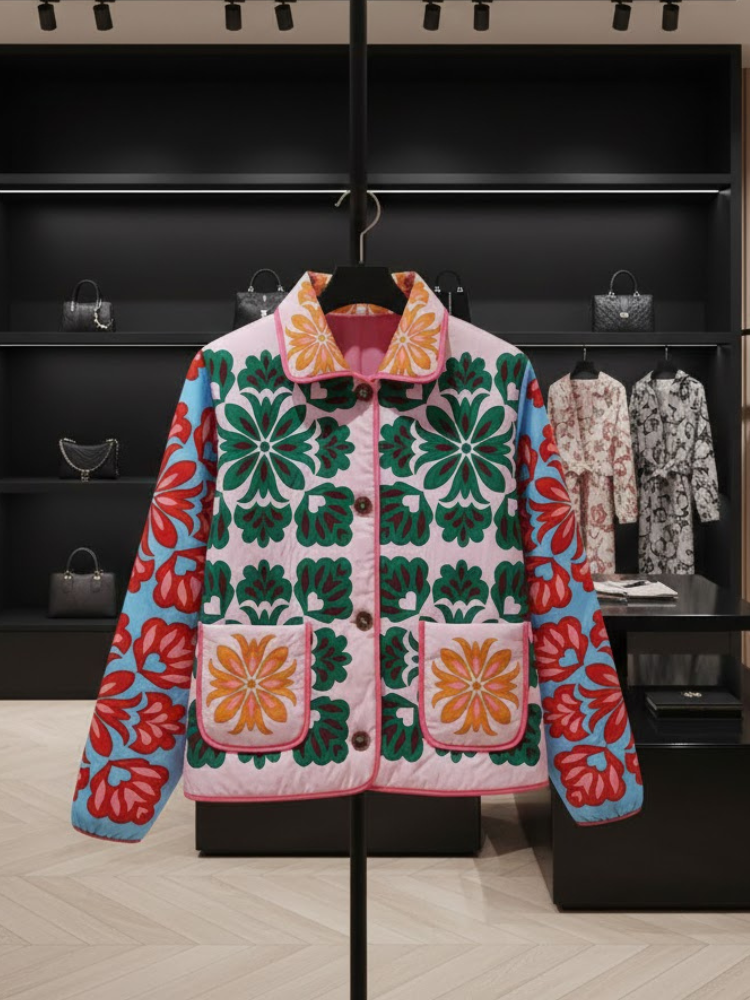 Artistic Floral Quilted Eco-Jacket • LIBERTY New Collection BYMANYC ® New York