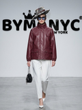 Women's Faux Leather High-Neck Jacket BYMANYC ® New York CONTEMPORARY VIBRANT MODERN FASHION - New Collection