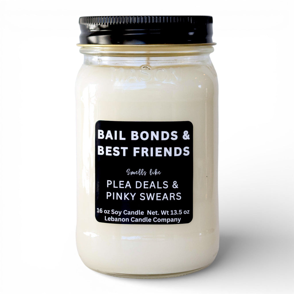Bail Bonds and Best Friends Funny Candle
