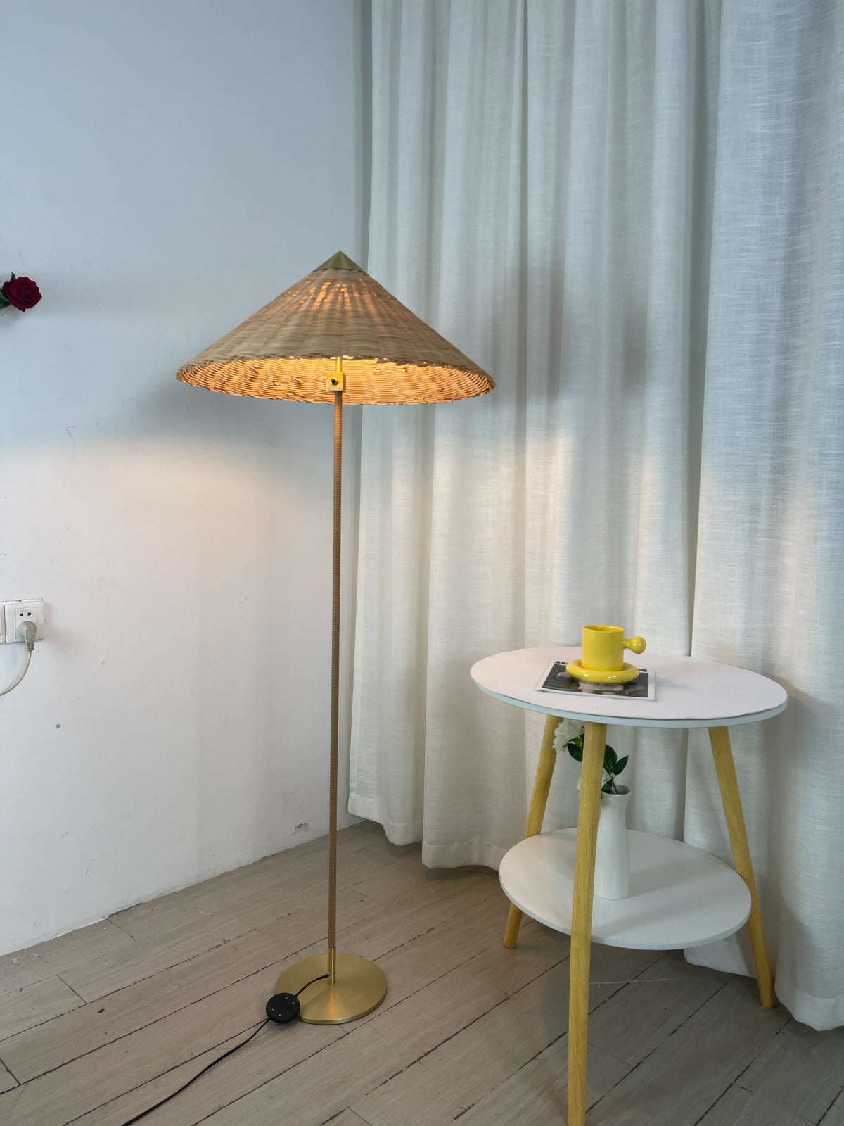 Bamboo Hat Floor Lamp