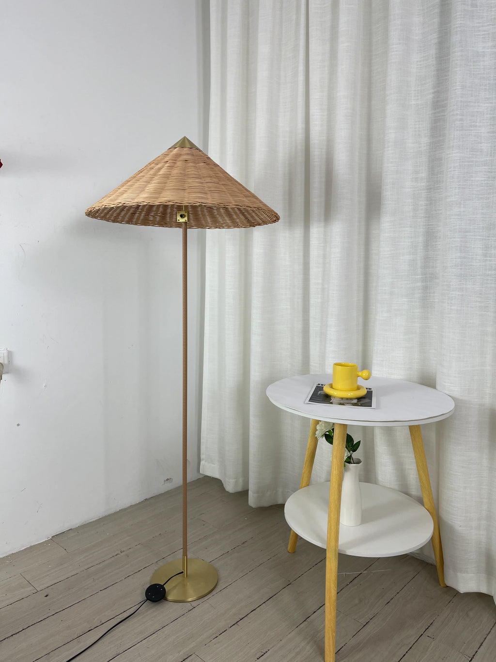 Bamboo Hat Floor Lamp