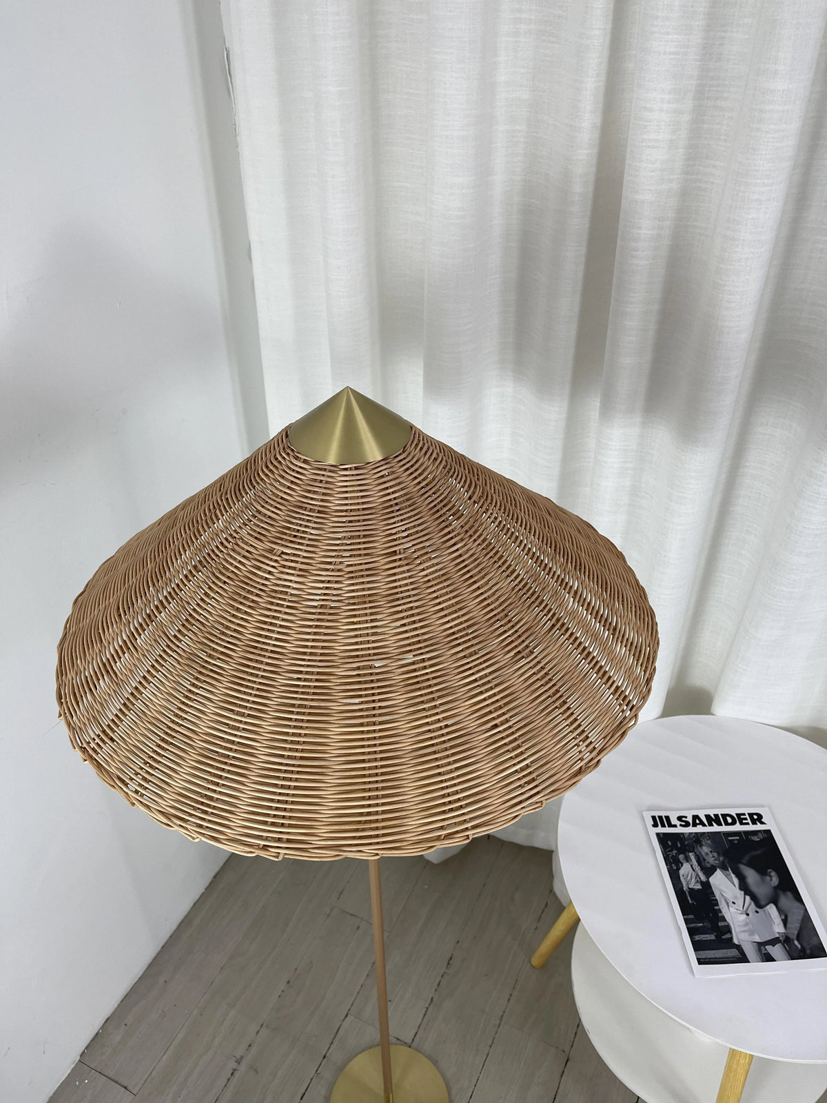 Bamboo Hat Floor Lamp