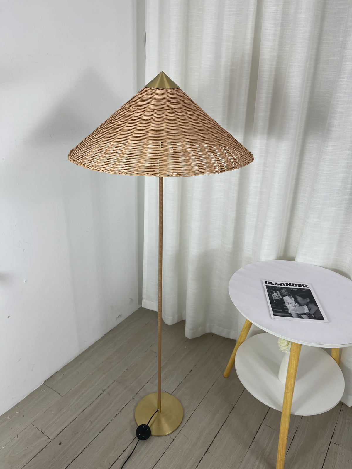 Bamboo Hat Floor Lamp