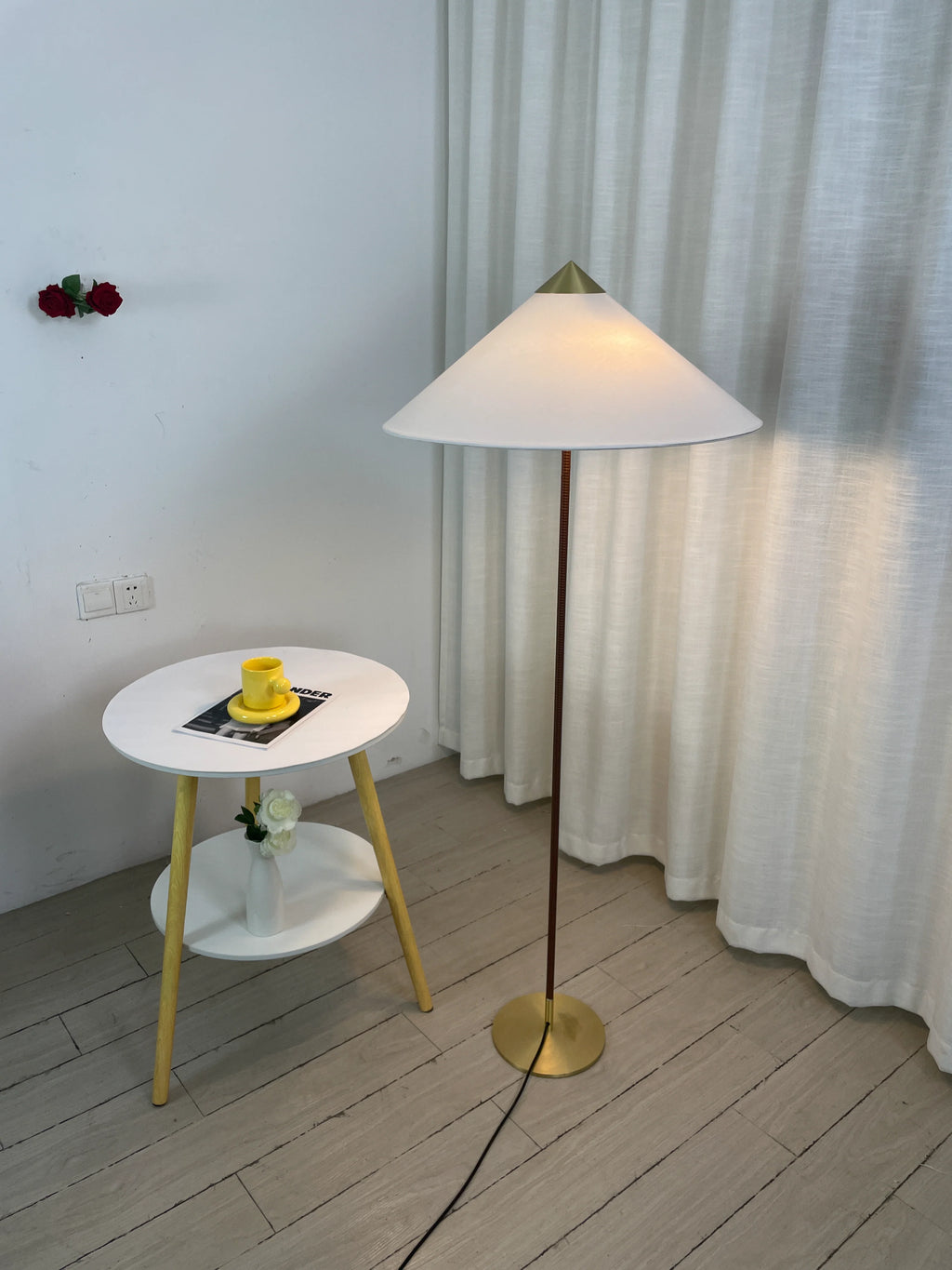 Bamboo Hat Floor Lamp