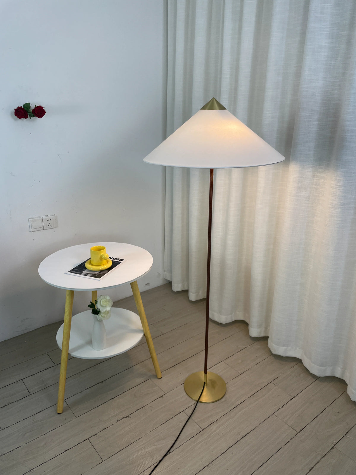 Bamboo Hat Floor Lamp