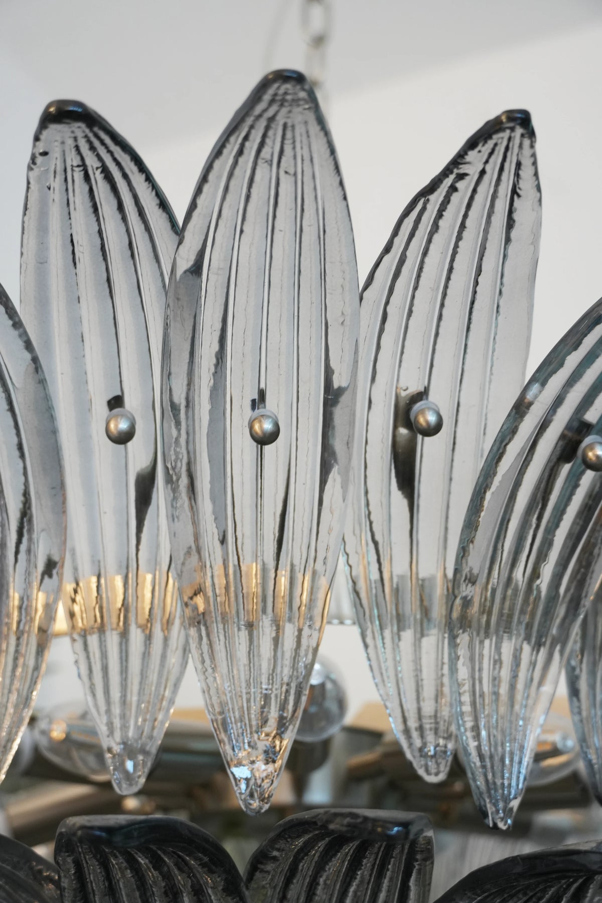 Beautifully Murano Palmette Smoked Chandelier