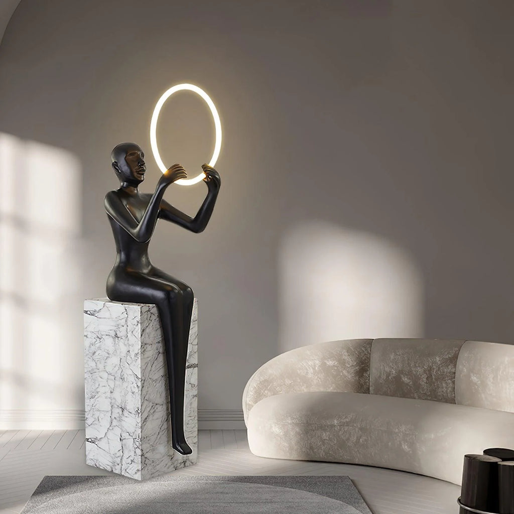 Bella Sitting Sculpture Floor Lamp