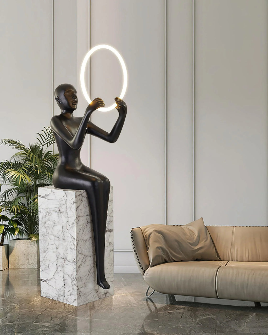 Bella Sitting Sculpture Floor Lamp