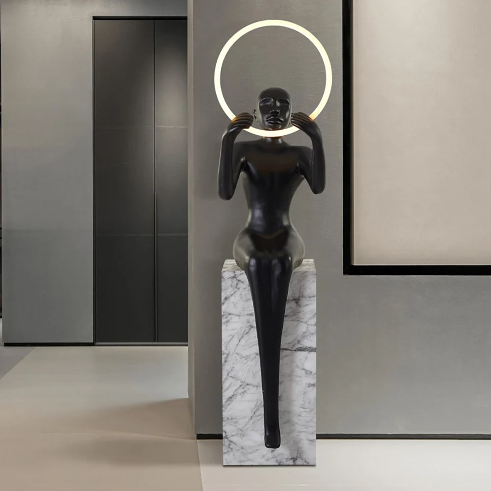 Bella Sitting Sculpture Floor Lamp