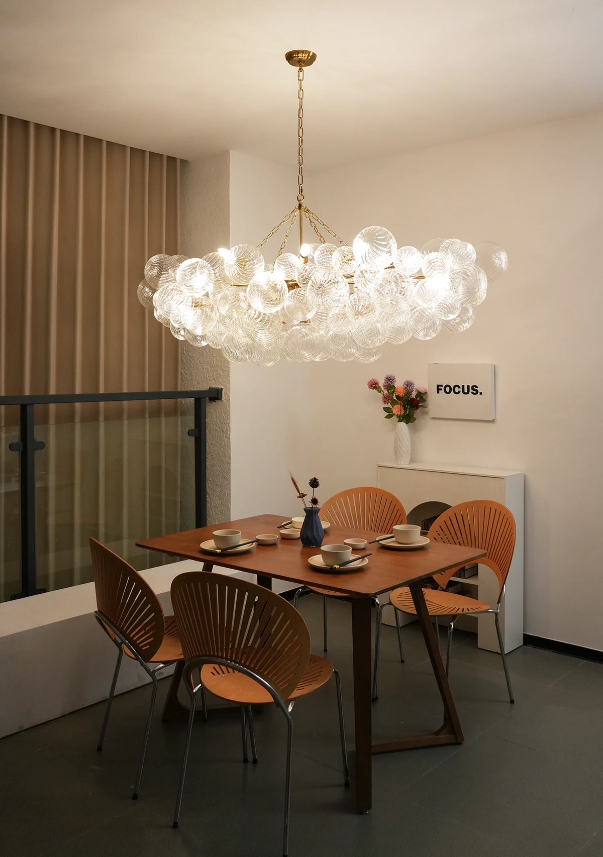 Bubbles Glass Ball Chandelier