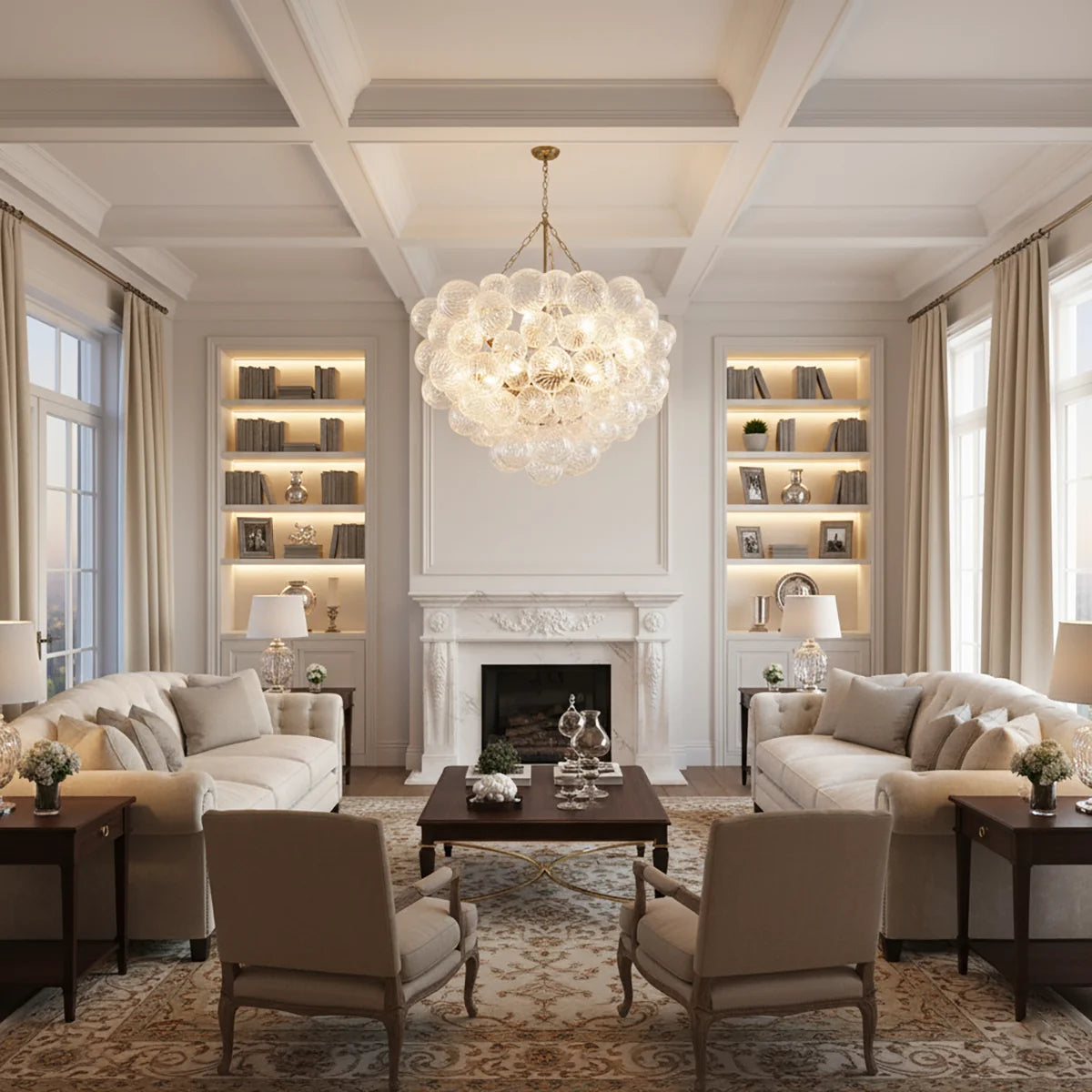 Bubbles Glass Ball Chandelier