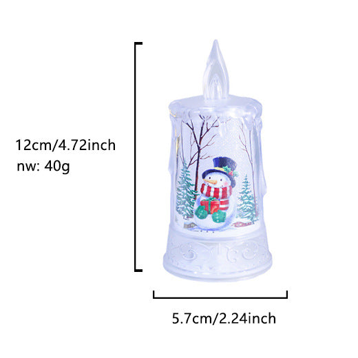 Christmas led electronic candle light Christmas snowman elk decoration luminous night light atmosphere light ornaments
