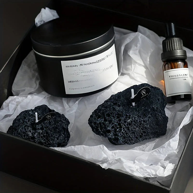 Candles - Meteorite Stone Set