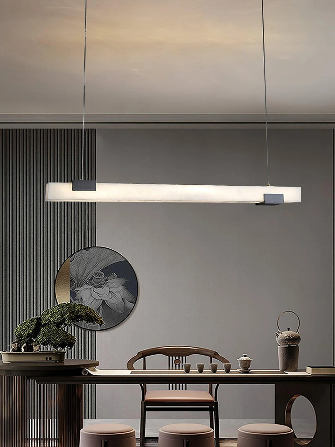 Alabaster Cary Black Pendant Light