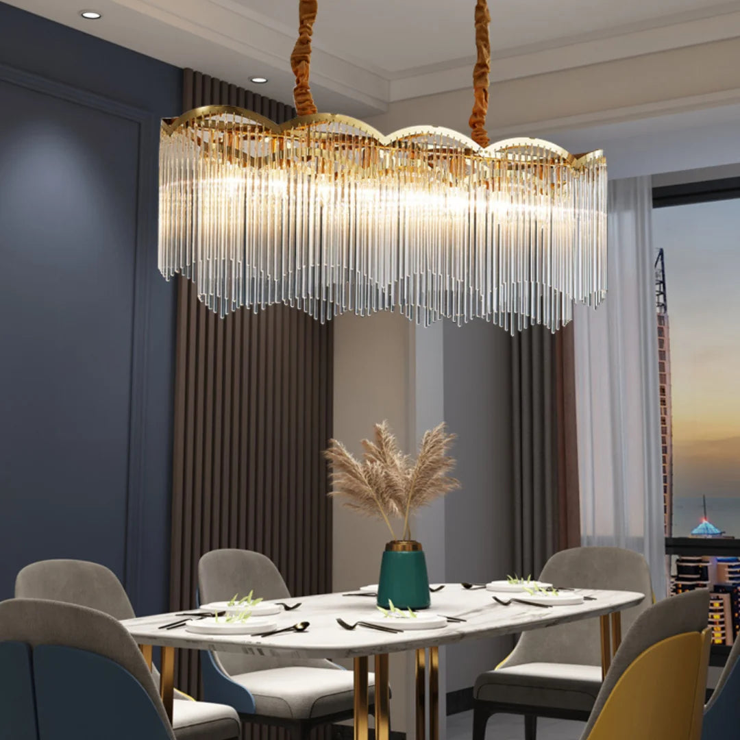 Classic Maria Glass Rod Chandelier