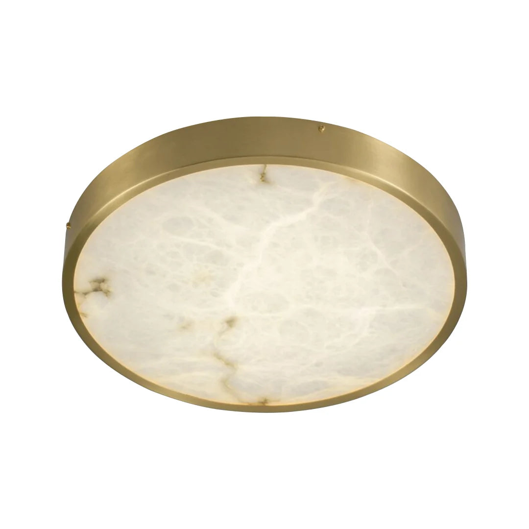 Column Alabaster Round Ceiling Lamp