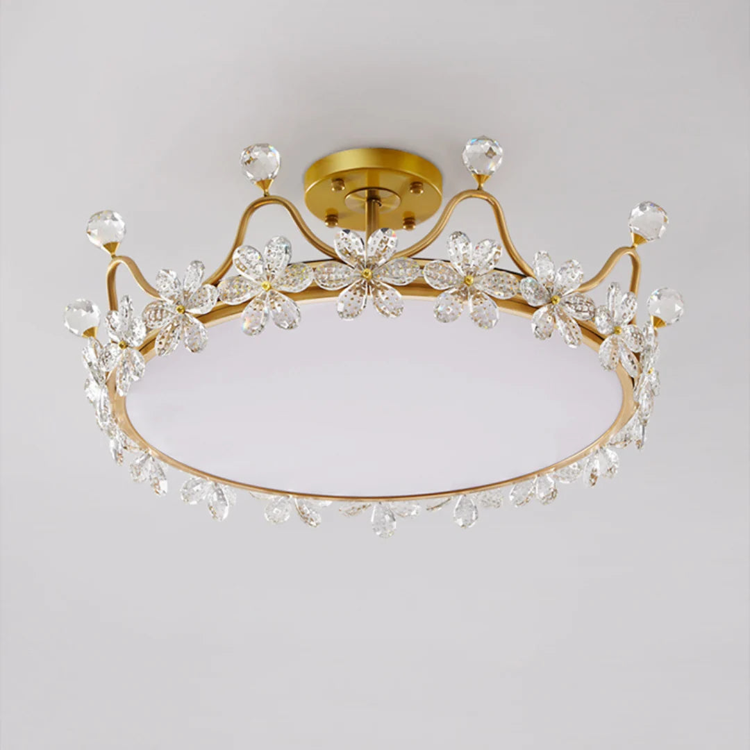 Crystal Crown Simple Ceiling Light