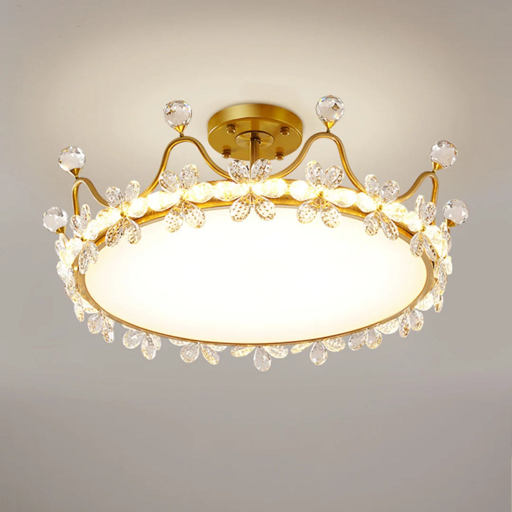 Crystal Crown Simple Ceiling Light