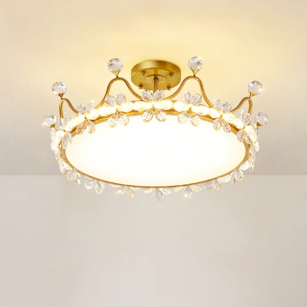 Crystal Crown Simple Ceiling Light