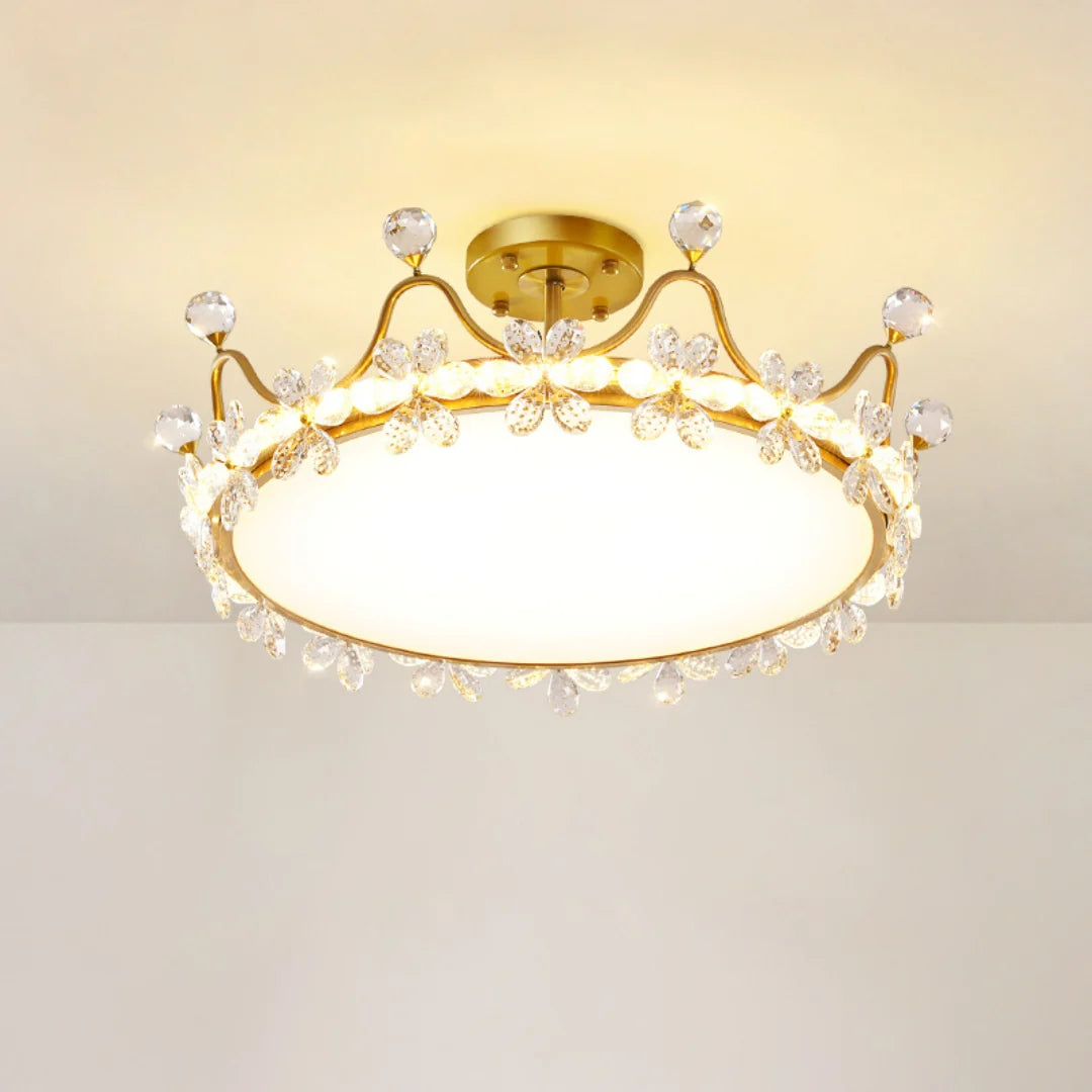 Crystal Crown Simple Ceiling Light