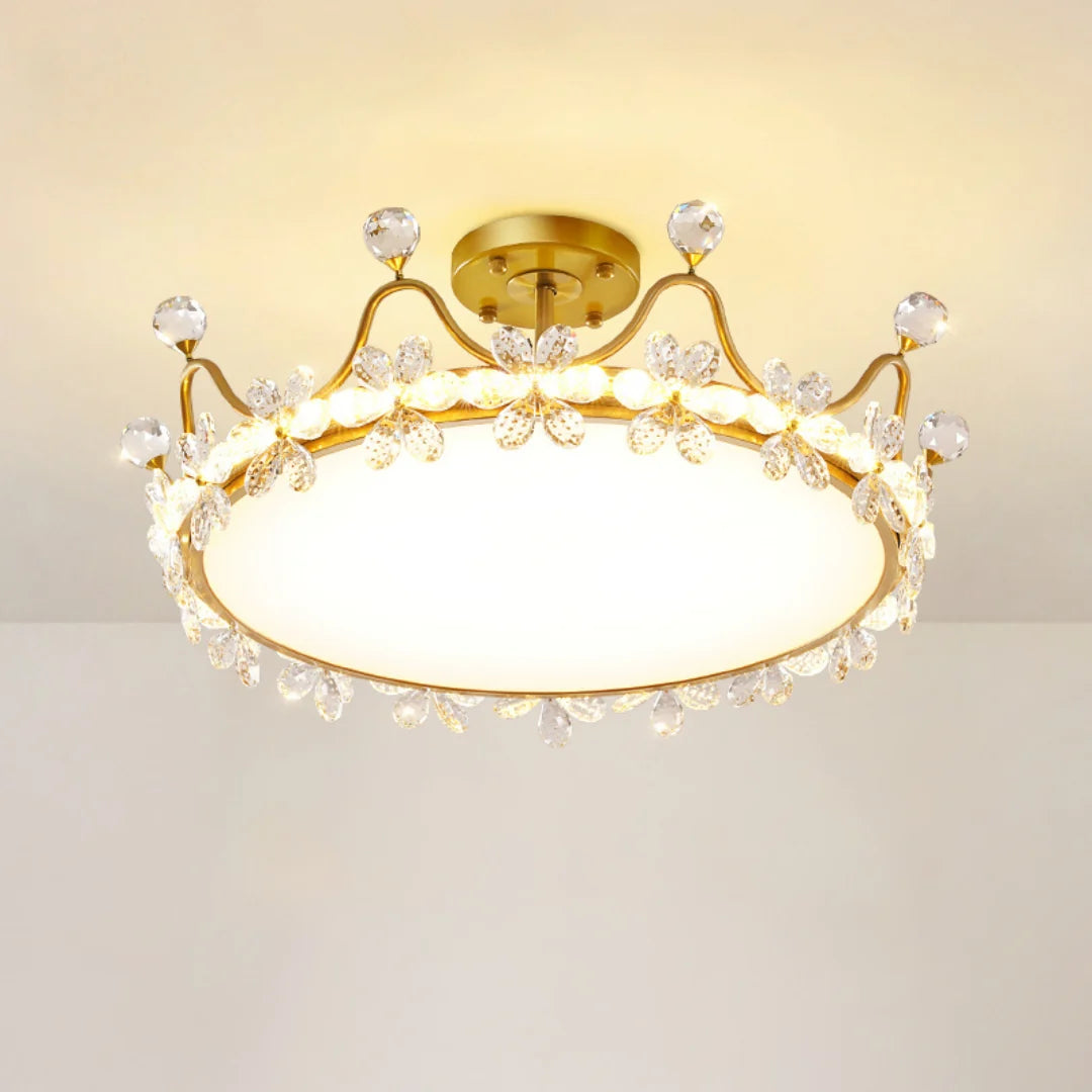 Crystal Crown Simple Ceiling Light