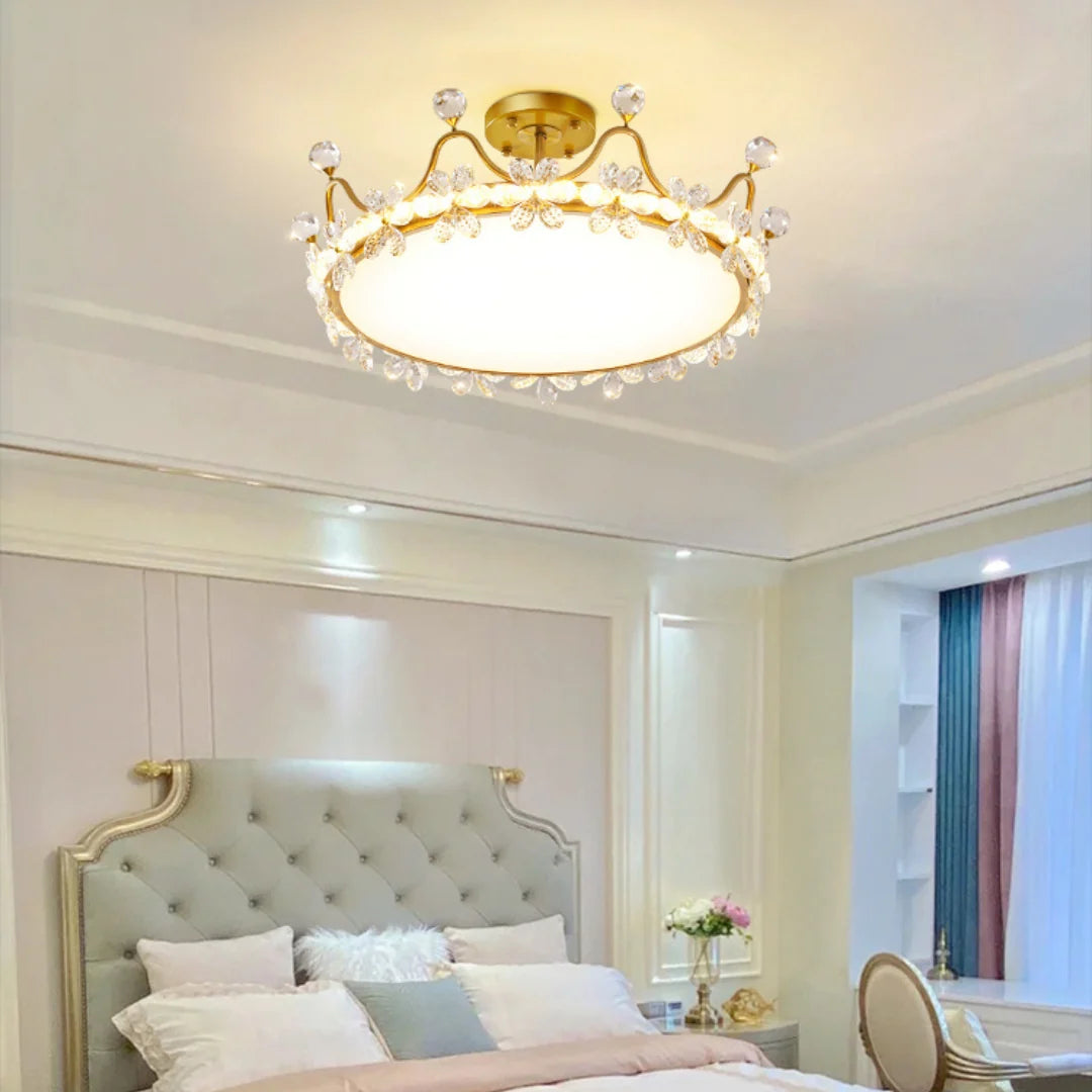 Crystal Crown Simple Ceiling Light