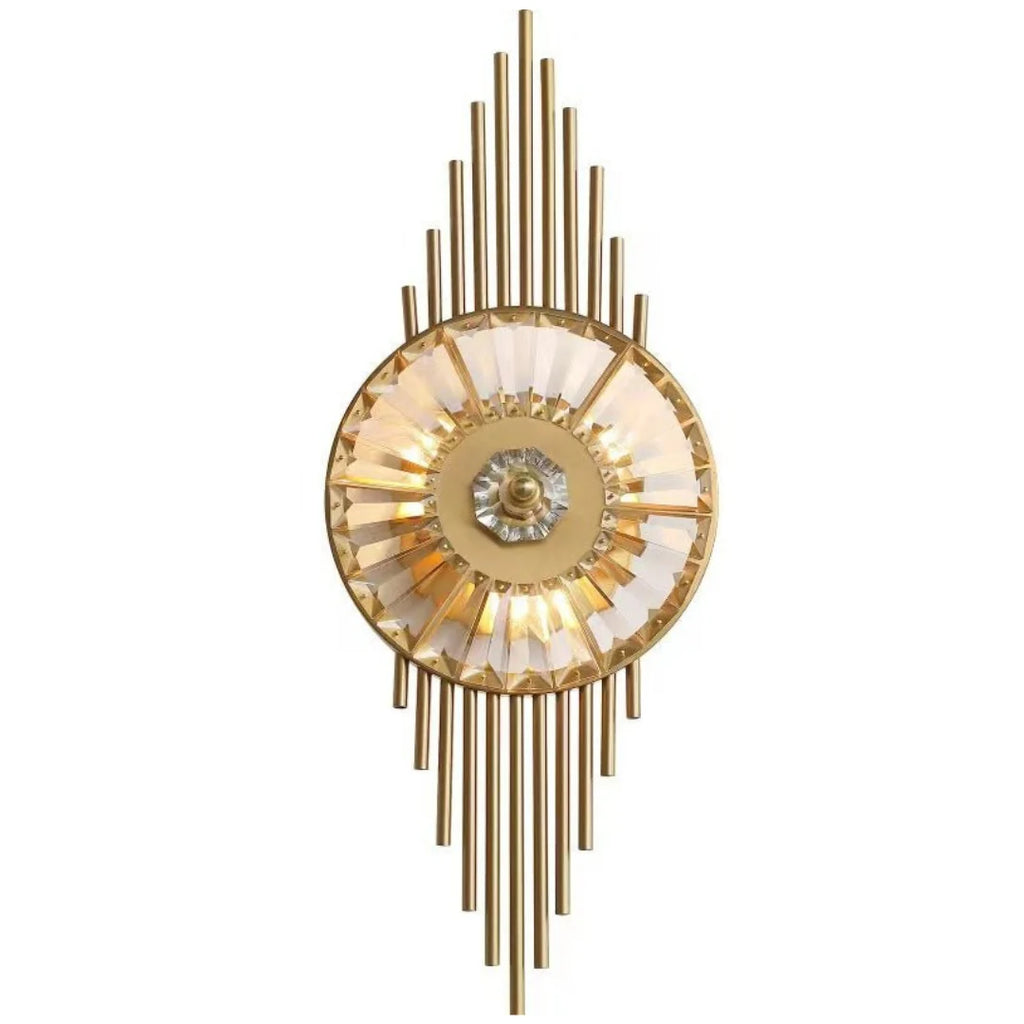 Crystal Gear Gold Wall Light