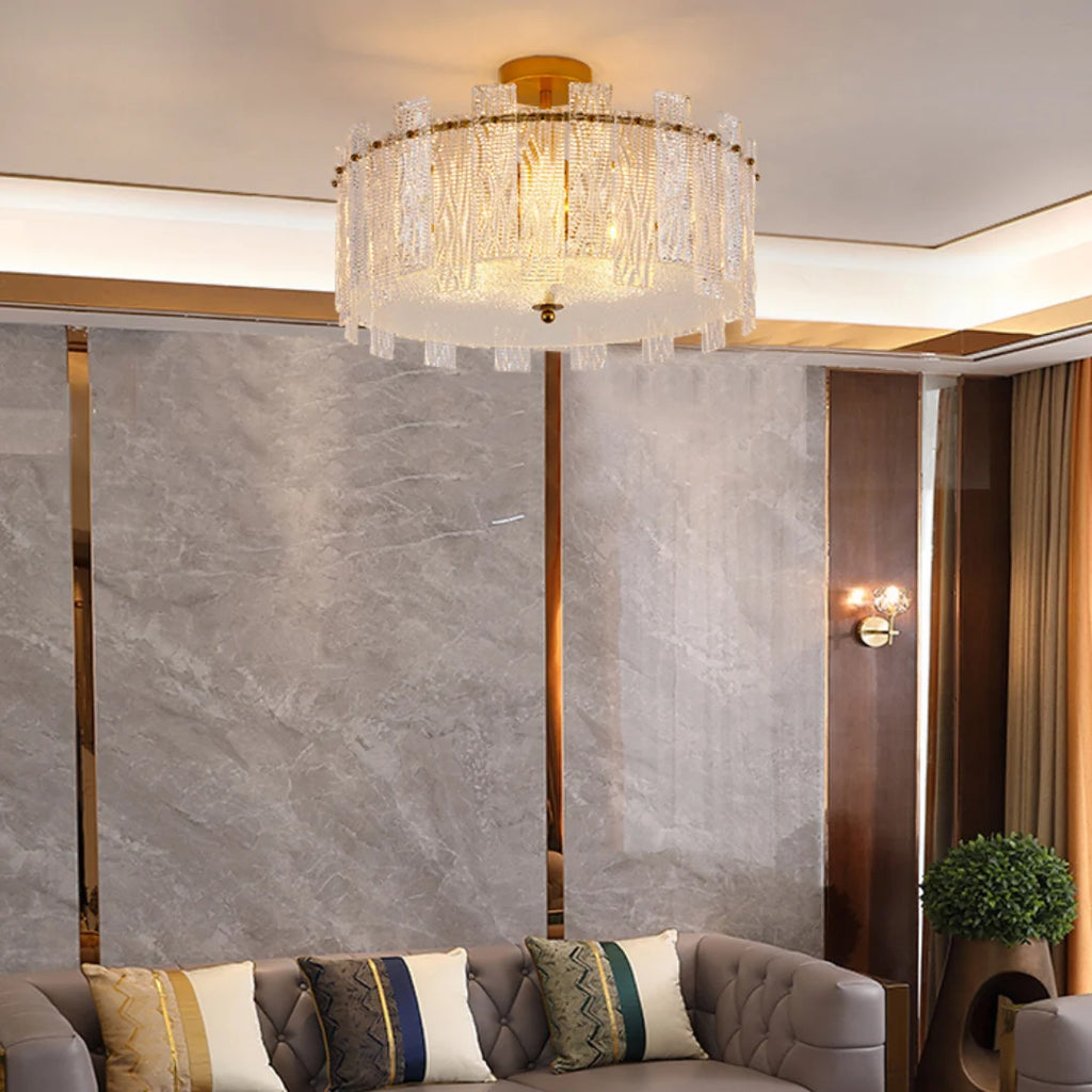 Crystal Gold Ceiling Lamp