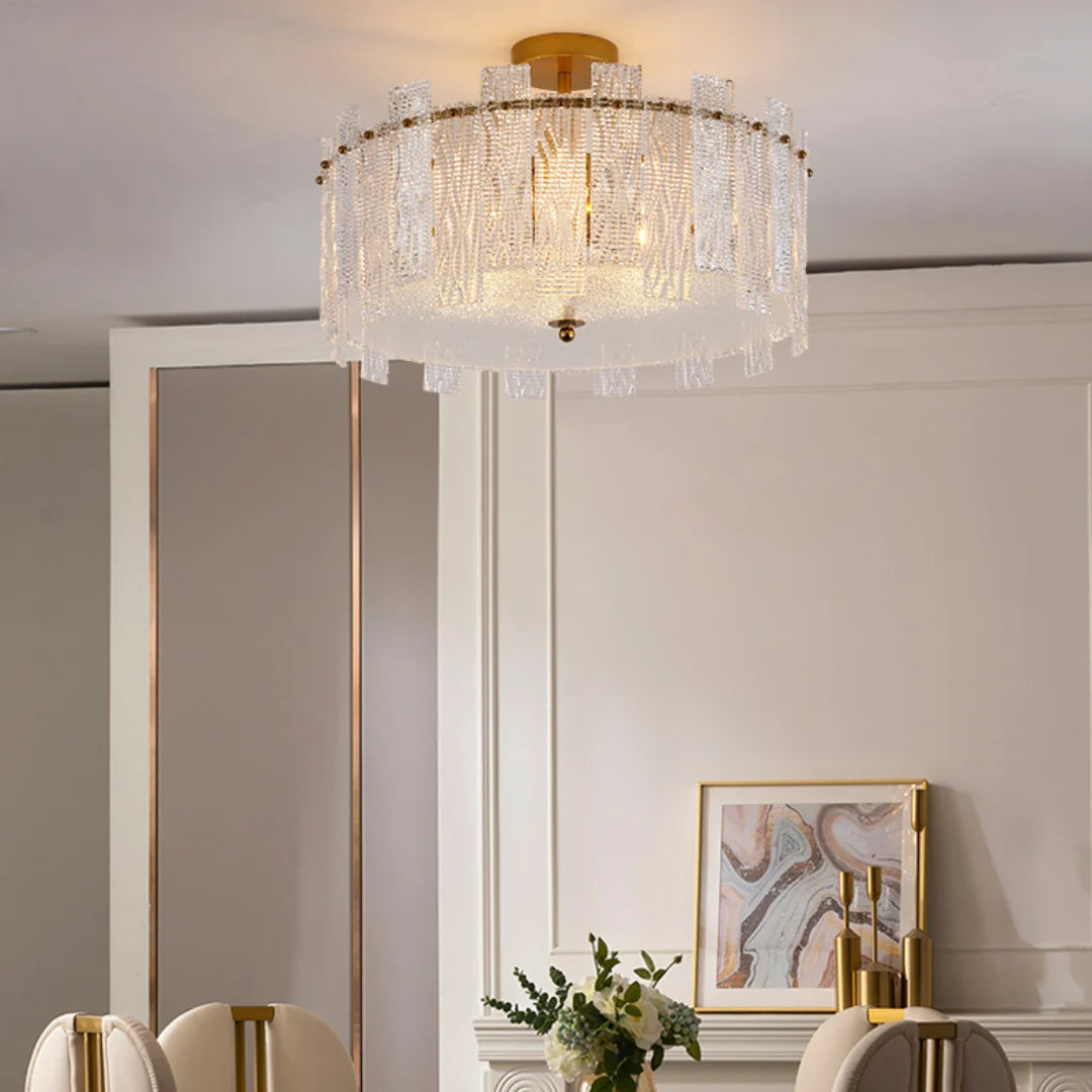 Crystal Gold Ceiling Lamp