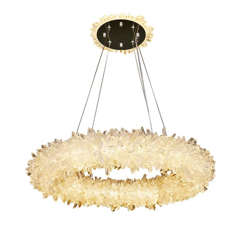 Crystal Brass Round Chandelier