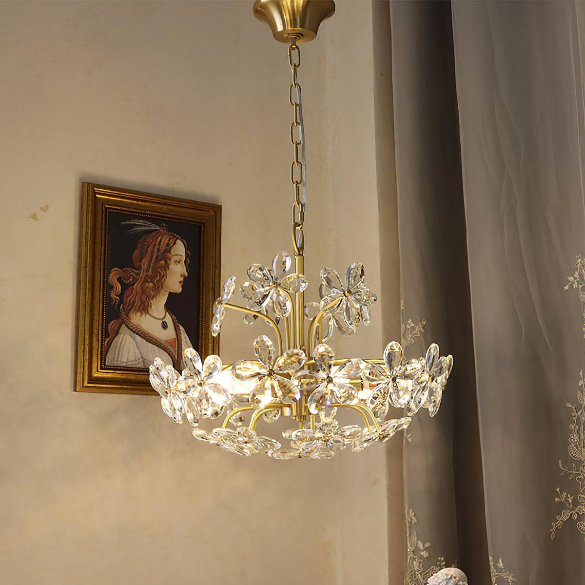 Crystal Flower Chandelier