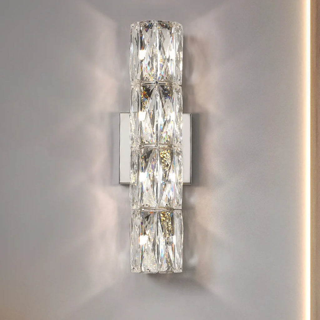 Cylindrical Crystal Wall Lamp