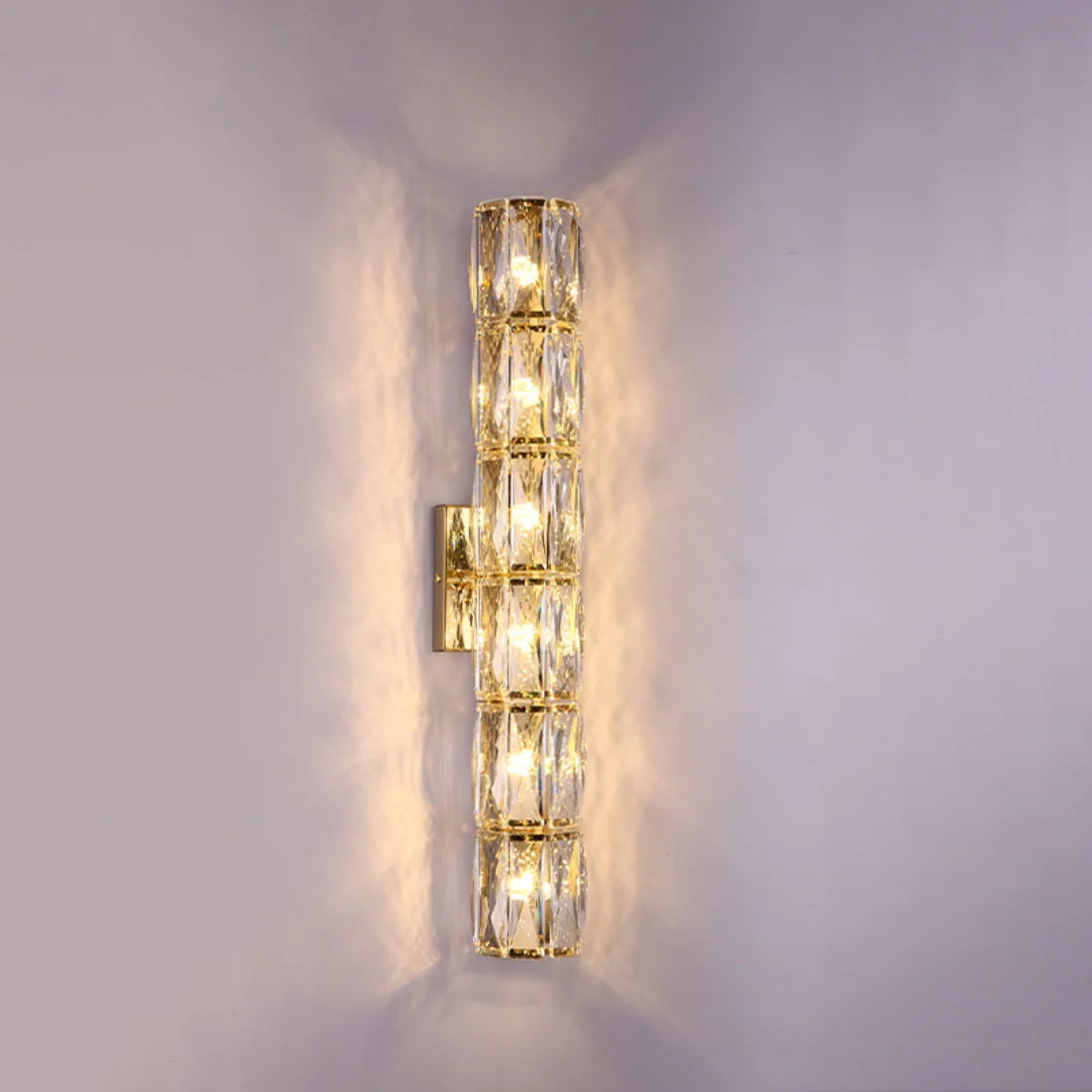 Cylindrical Crystal Wall Lamp