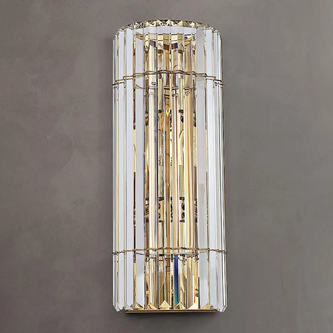 Cylindrical Crystal Wall Light