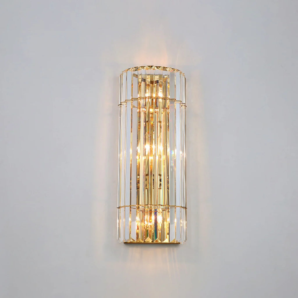 Cylindrical Crystal Wall Light