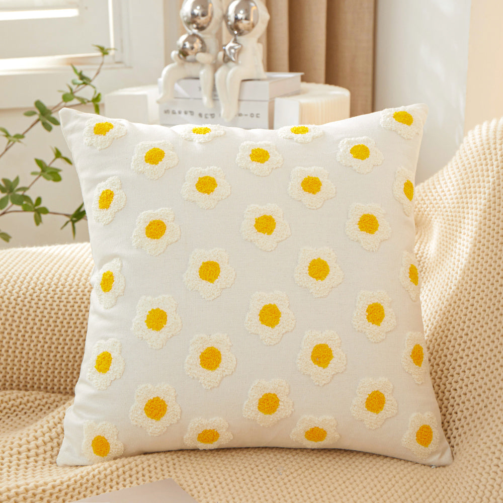 18"x18" Sunshine Blossom Whimsical Floral FULL set of Throw Pillow with insert
