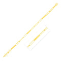 14k Yellow Gold Alternating Paperclip Chain Link and Gold Bar Bracelet (3.60 mm)