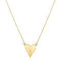 14k Yellow Gold High Polish Elongated Heart Necklace